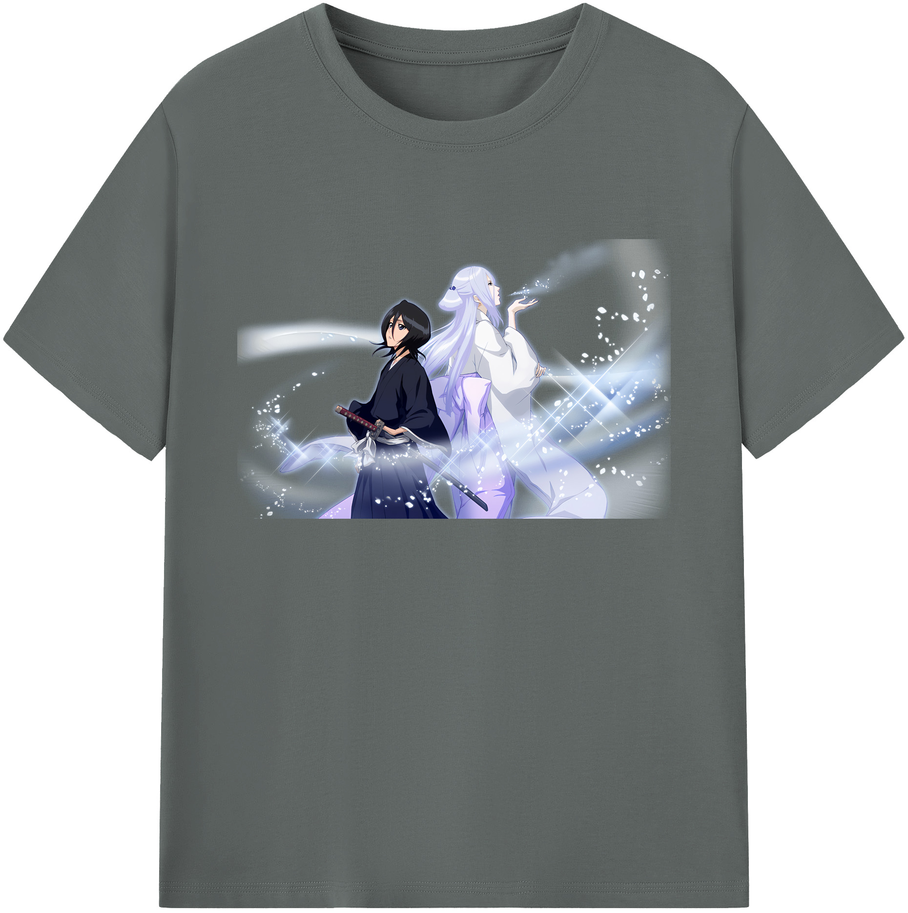 （画像用） ブリーチ 朽木ルキア BLEACH Kuchiki Rukia 綿100％ メンズ半袖Tシャツ｜肌触りやわらか＆通気性